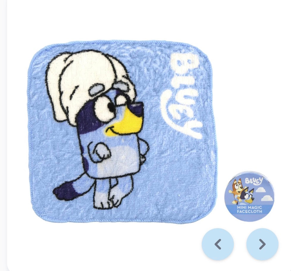 Bluey Mini Magic Face Cloth - Blue