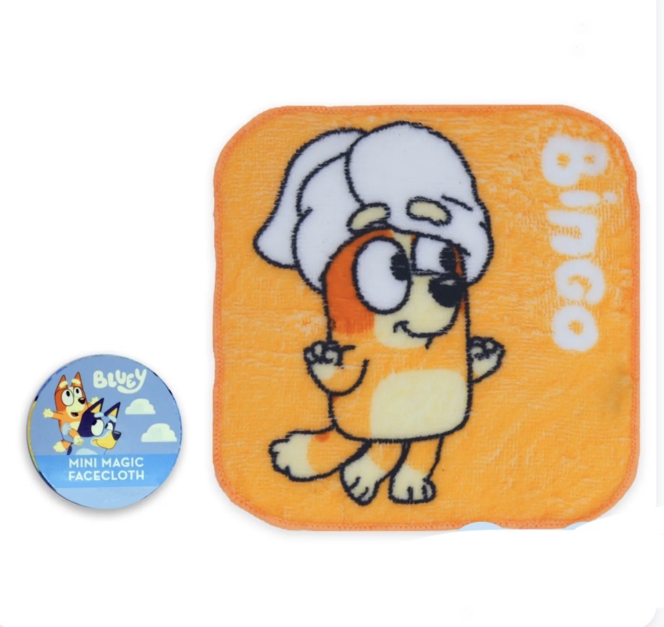 Bluey Mini Magic Face Cloth - Orange