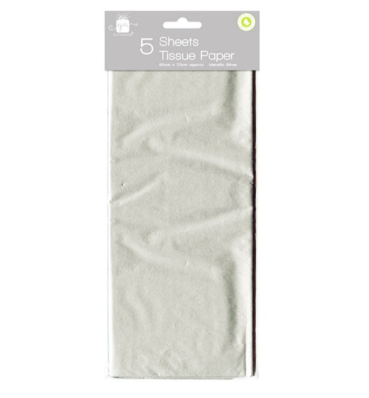 Tissue paper sheets - metallic silver image 0