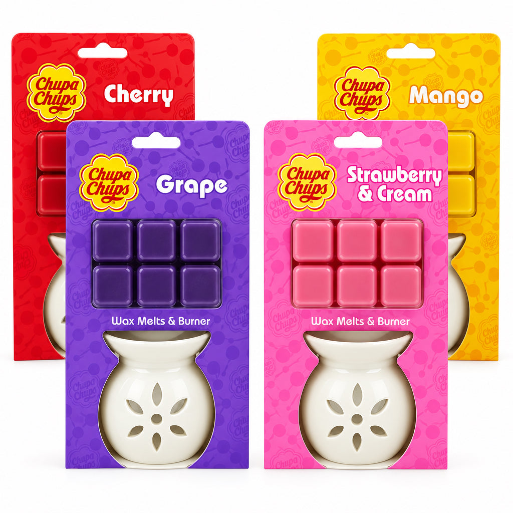 Chupa Chups wax melts and burner set in four assorted fragrances