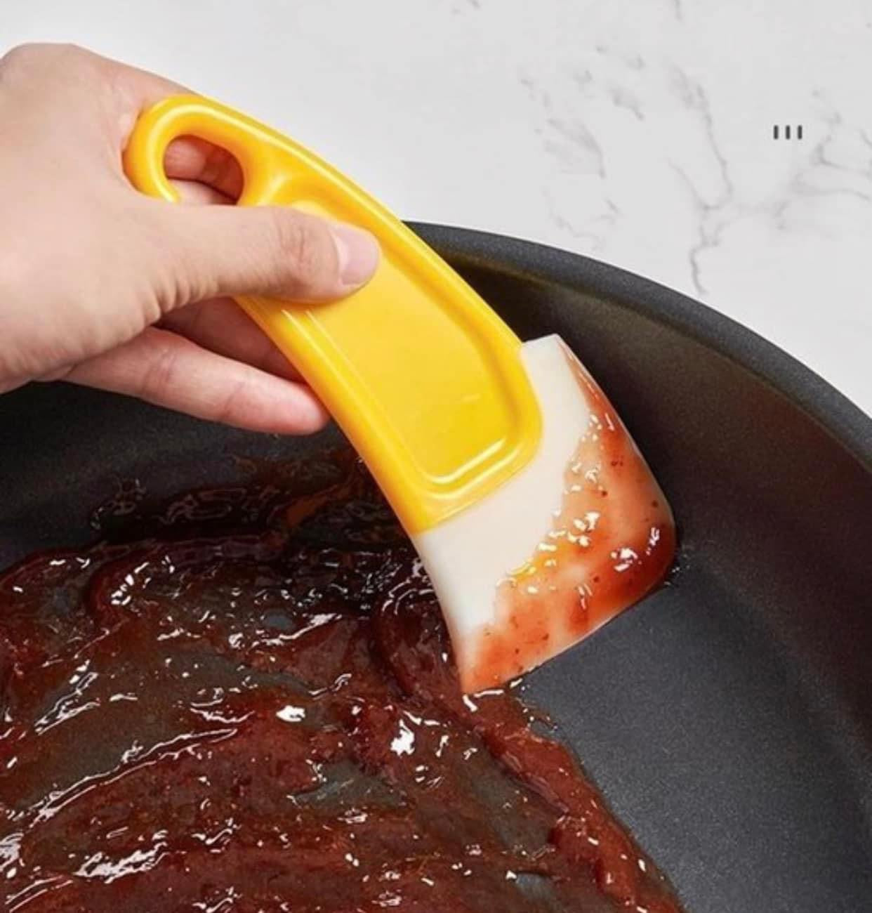 Yellow cooking / cleaning spatula image 2