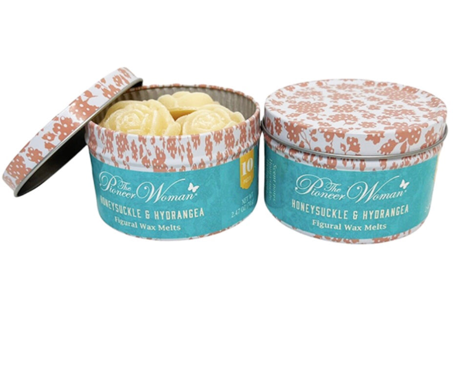 Tin of wax melts - honeysuckle and hydrangea image 0