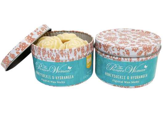 Tin of wax melts - honeysuckle and hydrangea image 0