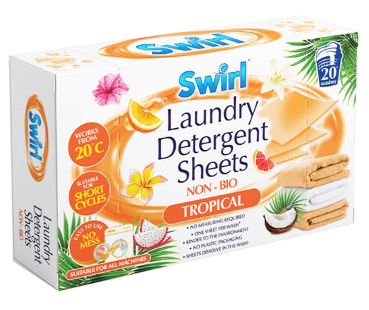 Swirl non bio laundry detergent sheets - tropical image 0