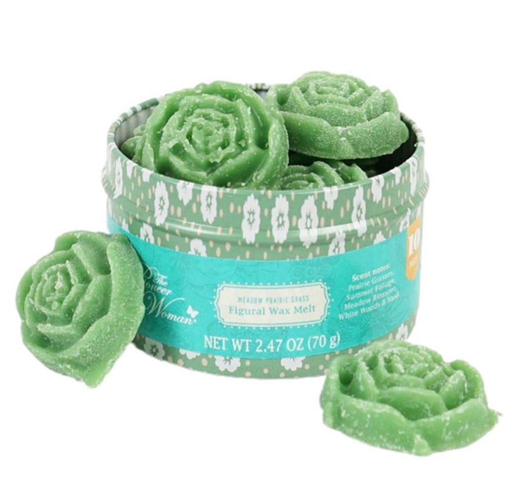 Tin of wax melts - meadow prairie grass image 0