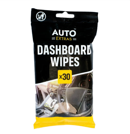 Auto Extras dashboard wipes 30 pack