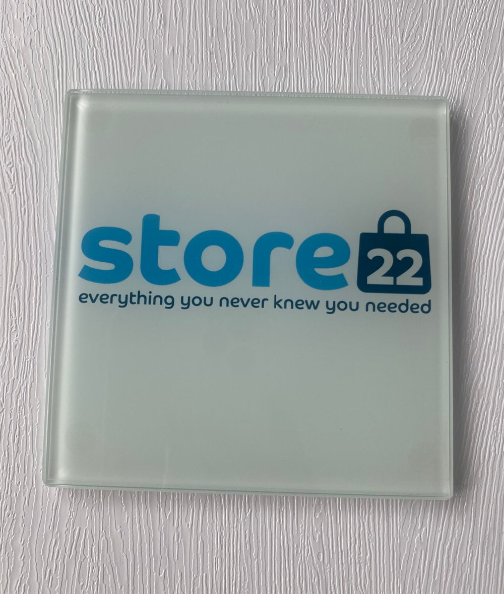 Store 22 merch - glass coaster image 0