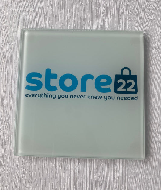 Store 22 merch - glass coaster image 0