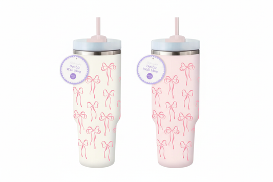 Enhanced bow print double wall cup