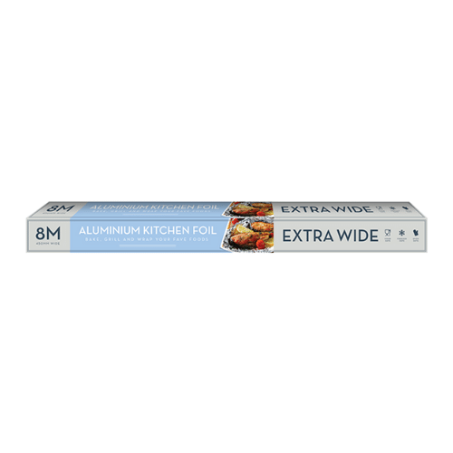 Extra wide aluminium kitchen foil 8m
