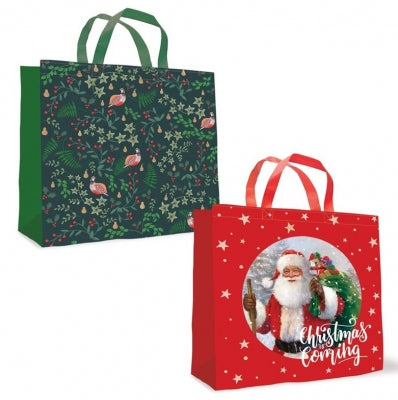 Christmas shopping bag - traditional