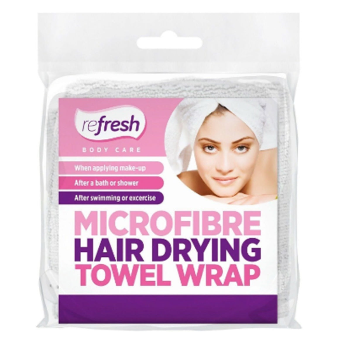 Microfibre hair drying towel wrap image 0