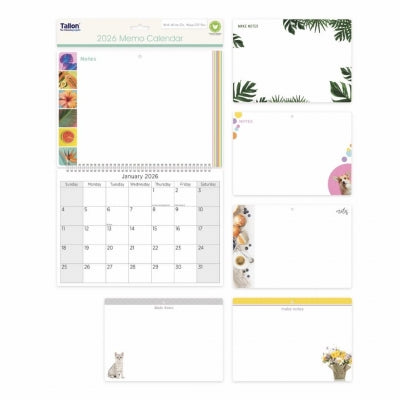 2026 memo calendar with pen