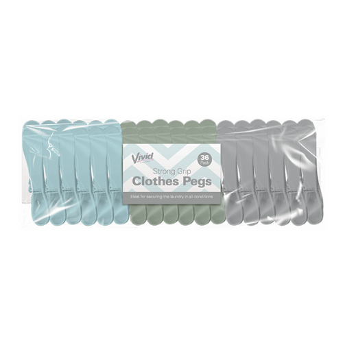 Strong grip pegs grey/aqua 36 pack image 0
