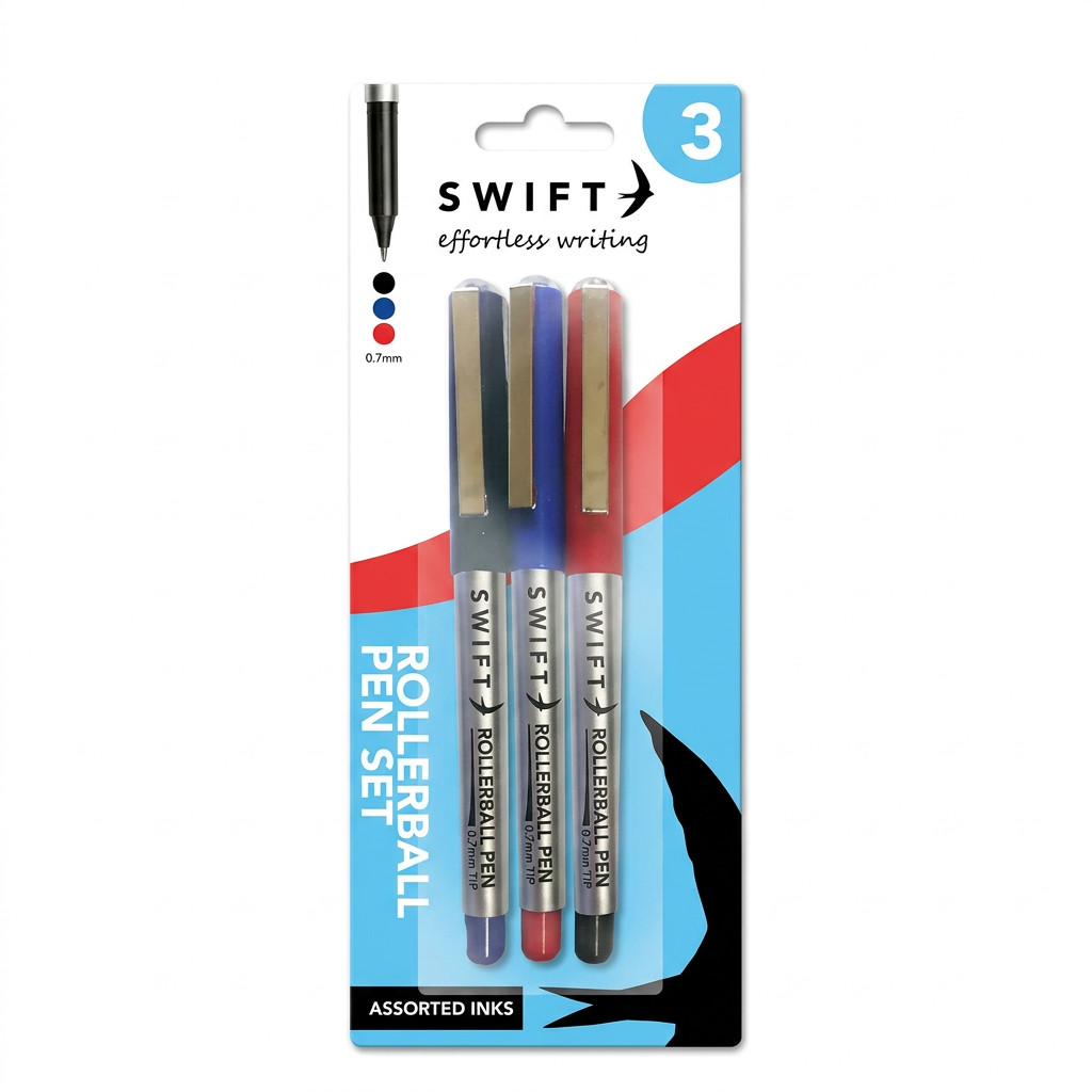 Swift rollerball pens 3 pack.