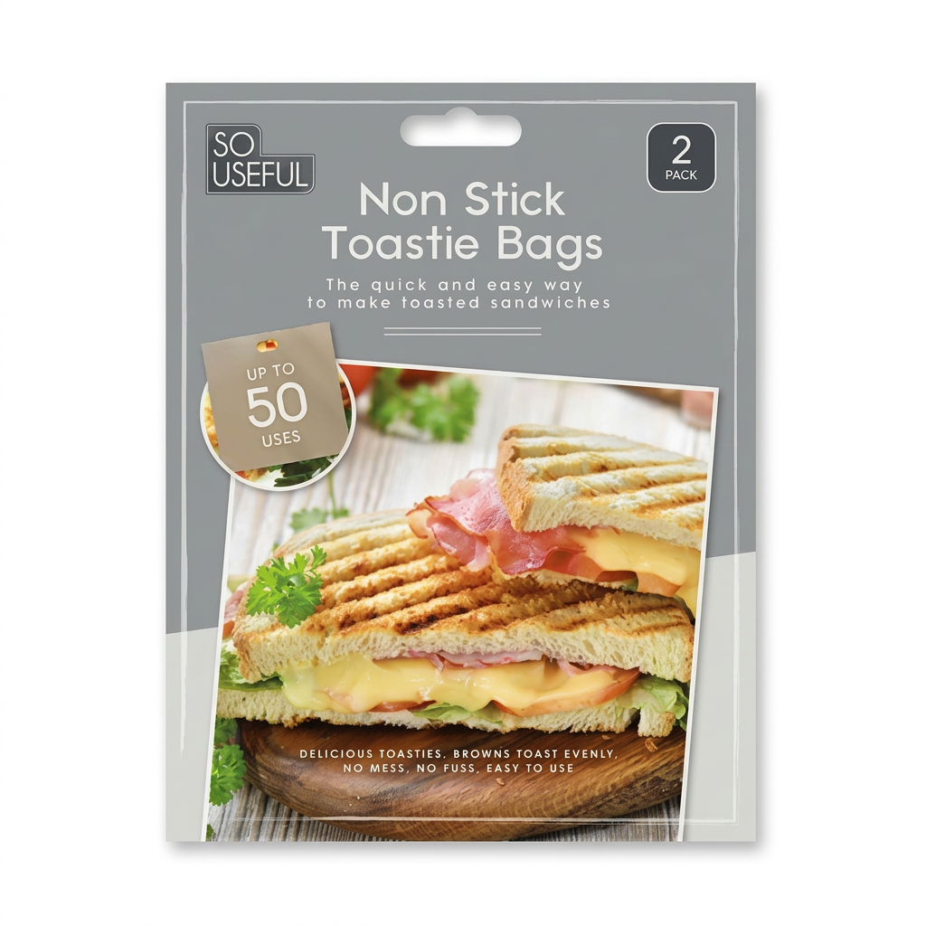 Non-stick toastie bags 2 pack.