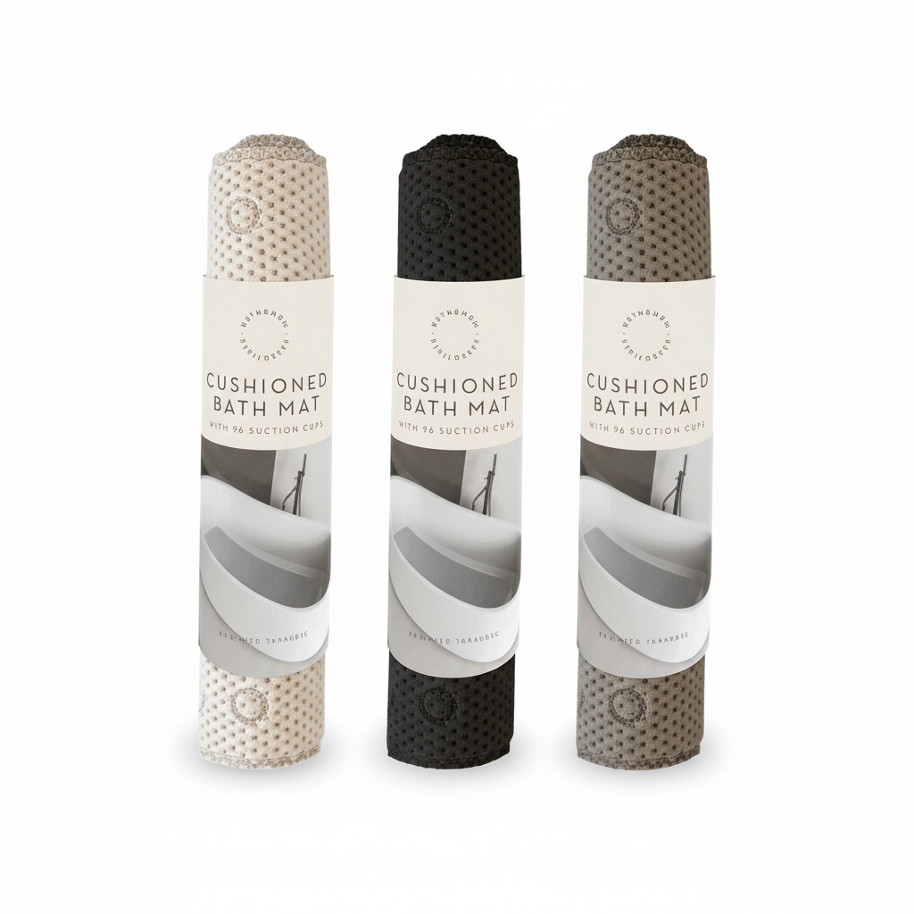 Cushioned bath mat