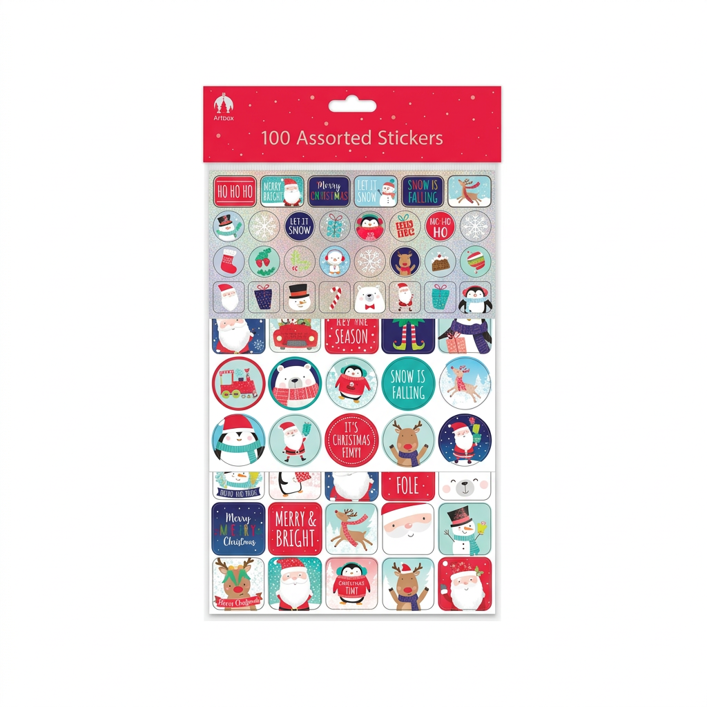 Artbox Christmas stickers 100 pack.