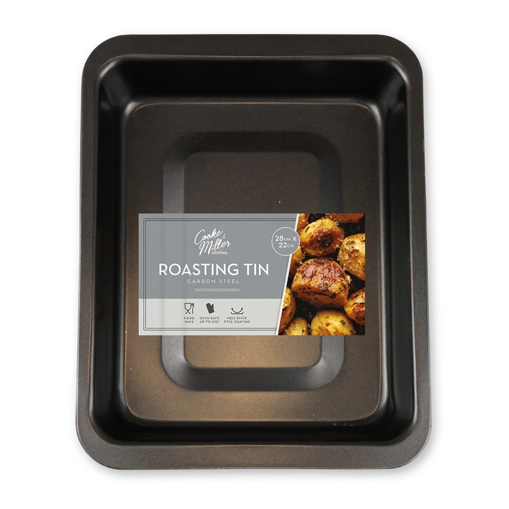 Carbon steel roasting tin.