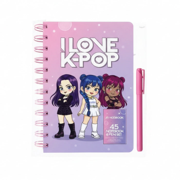 K-Pop A5 wiro notebook and pen