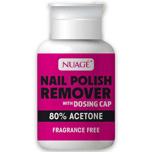 Unscented nail varnish remover with dosing cap
