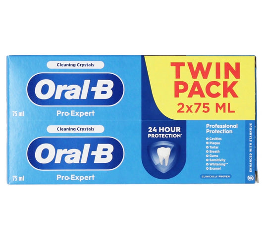 Oral-B Pro-Expert Cleaning Crystals toothpaste 2 x 75ml twin pack