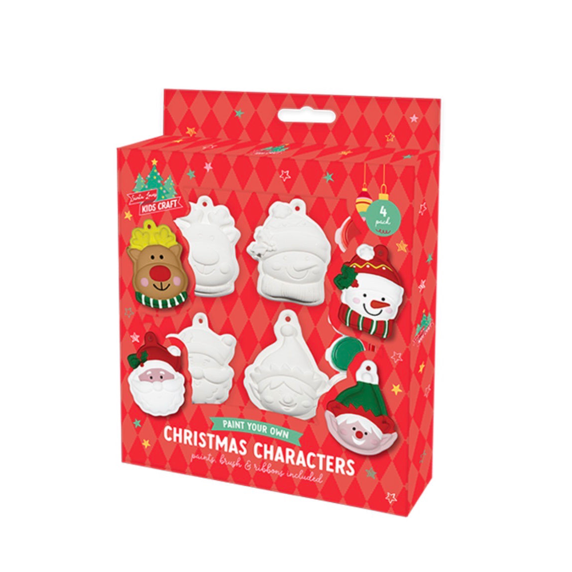 Paint your own Christmas characters 4 pack
