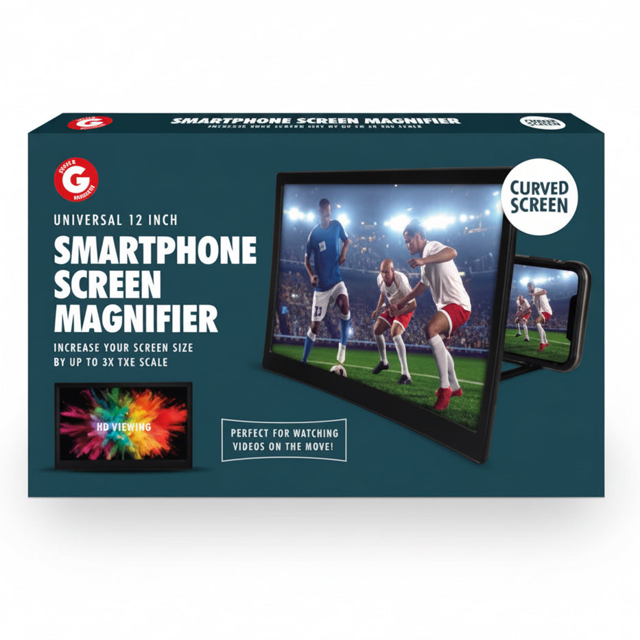Universal 12 inch smartphone screen magnifier