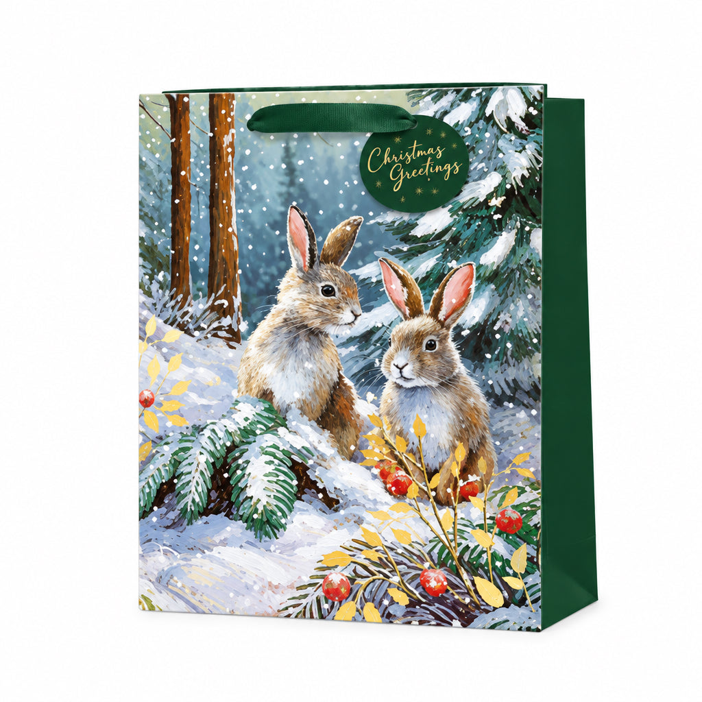 Large rabbit Christmas gift bag