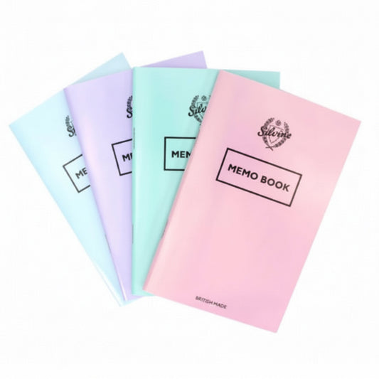 Silvine pastel memo books – one supplied, colour random